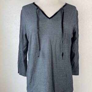 Karen Kane Matching Dark Gray V-Neck Top and Skirt Size M EUC